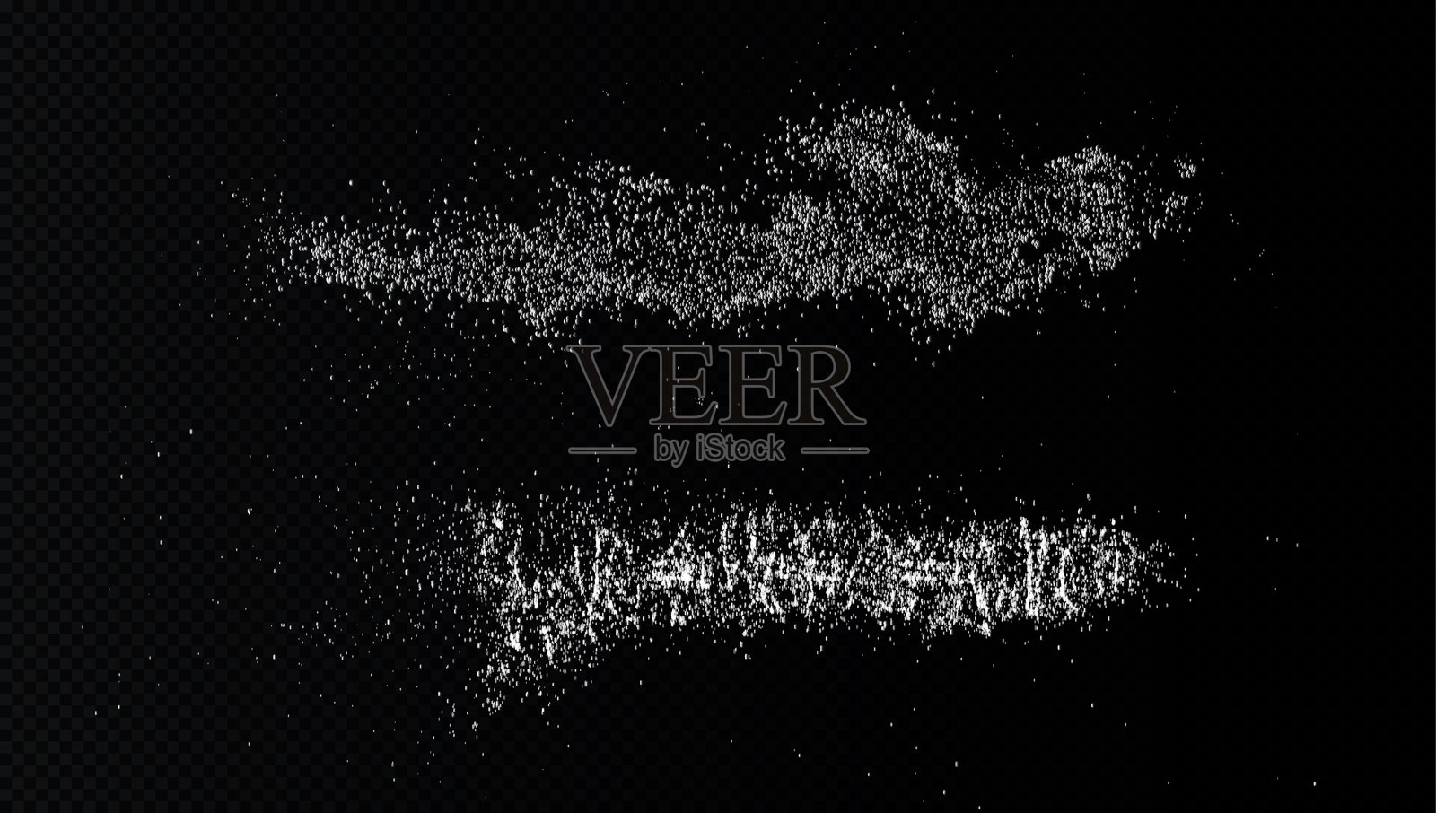 细腻的白面粉、糖和盐尘埃,带有抽象的磨损和晶体图案,背景透明插画图片素材