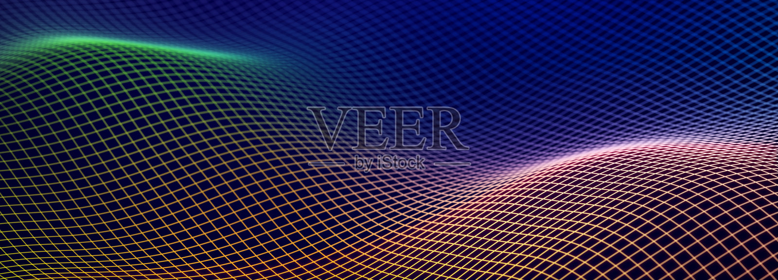 粒子流。紫色背景上有许多发光粒子。信息技术背景。3D渲染。照片摄影图片