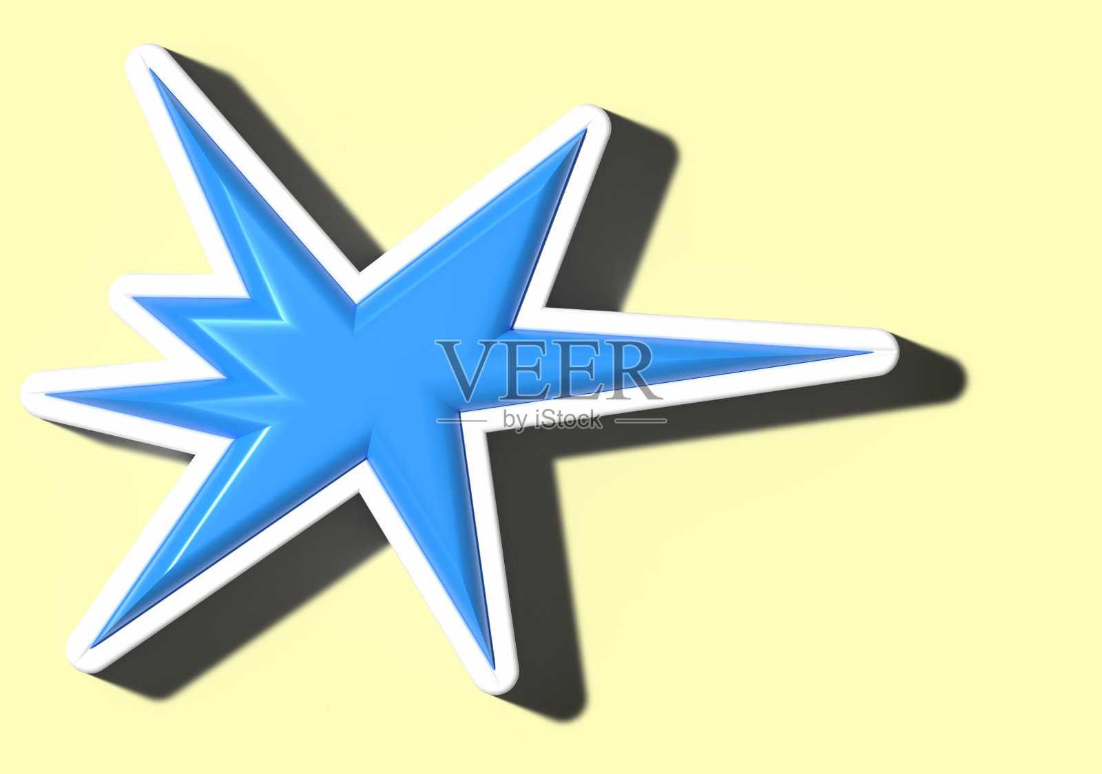 星空般的蓝色爆炸在黄色背景上,3D渲染插图照片摄影图片