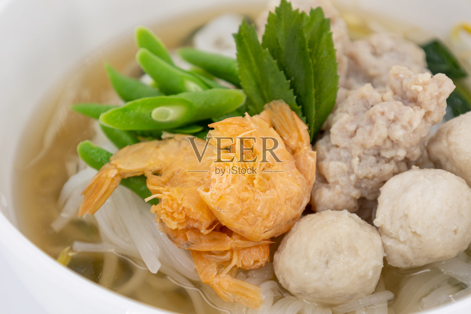 素可泰面,清汤泰式面条汤照片摄影图片