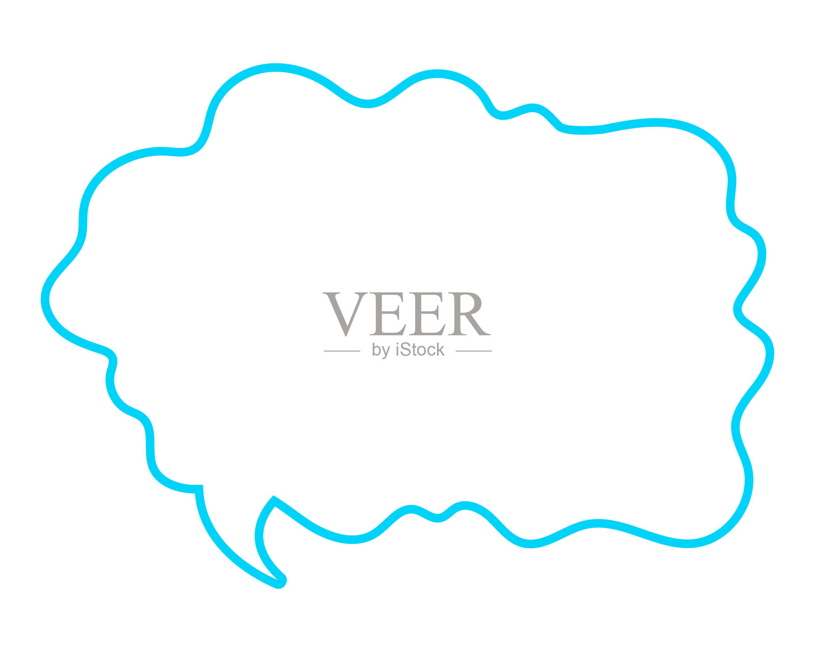 简单的气球柔和线条云朵形状插画图片素材