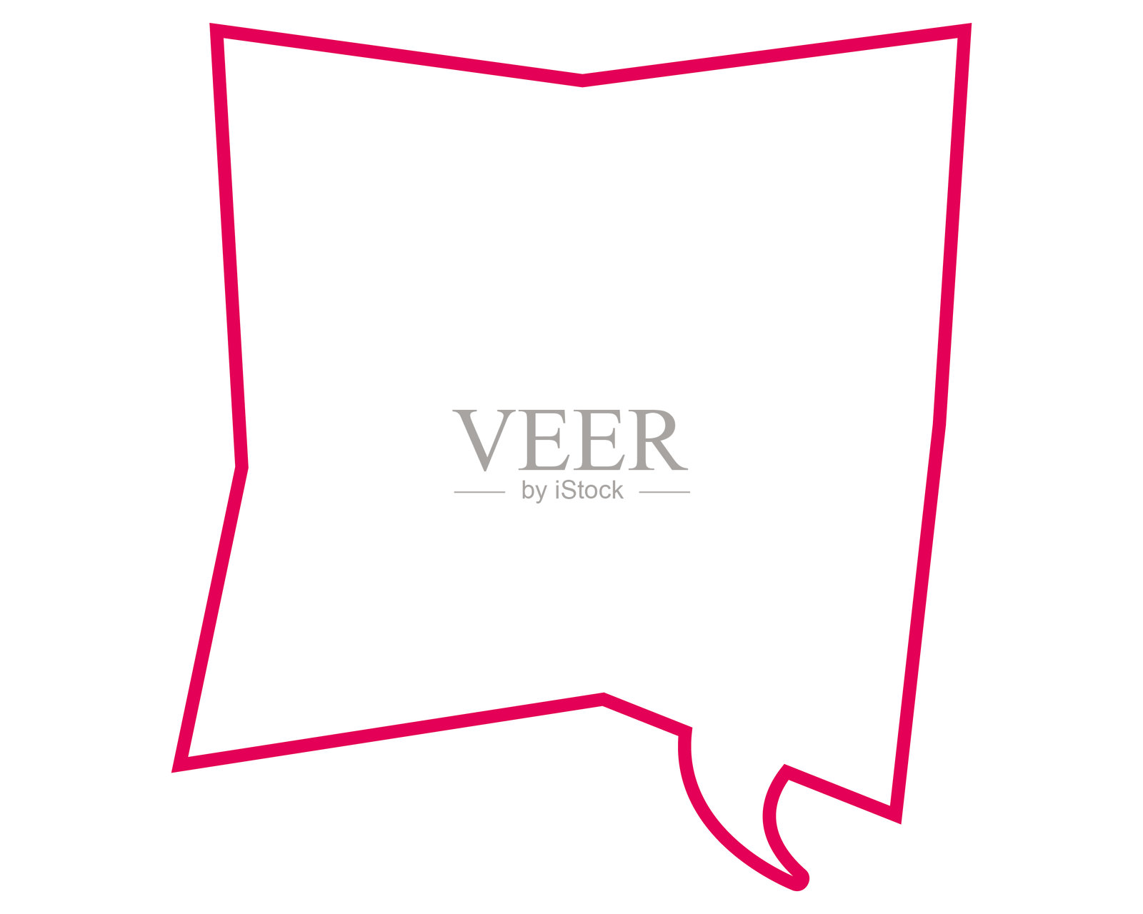 简单的锯齿形对话气泡插画图片素材