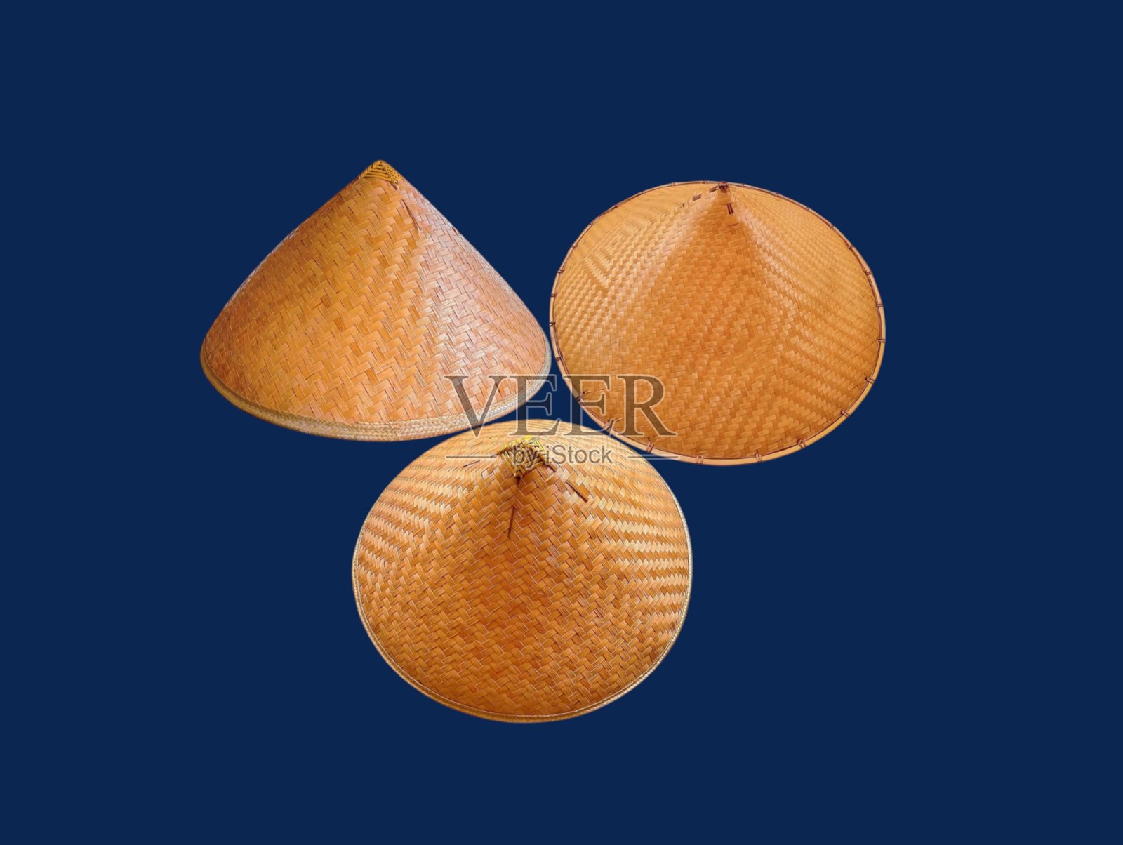 棕色竹编帽照片摄影图片