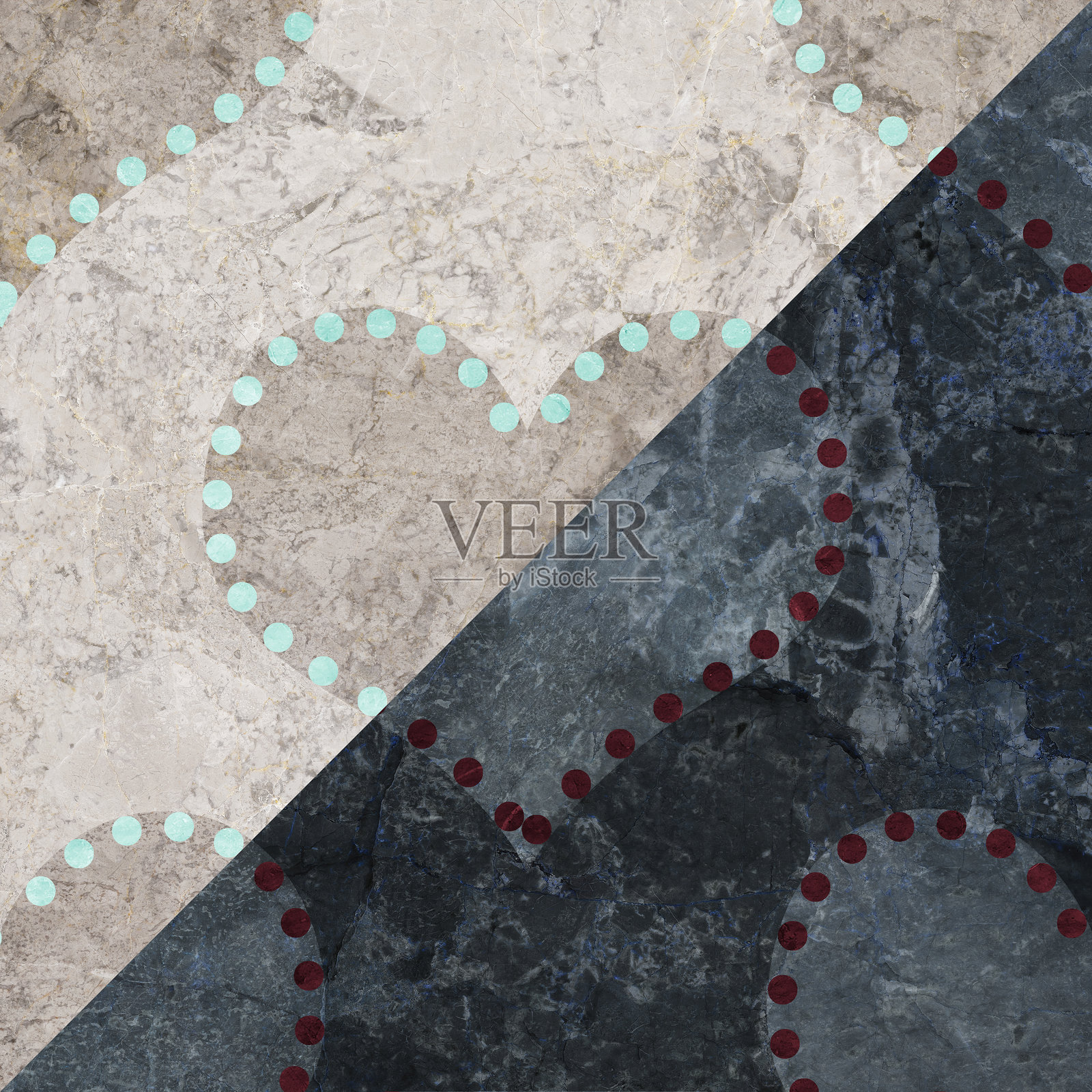 带有磨损石头心形的几何图案纹理。时尚的地板墙砖心形照片摄影图片