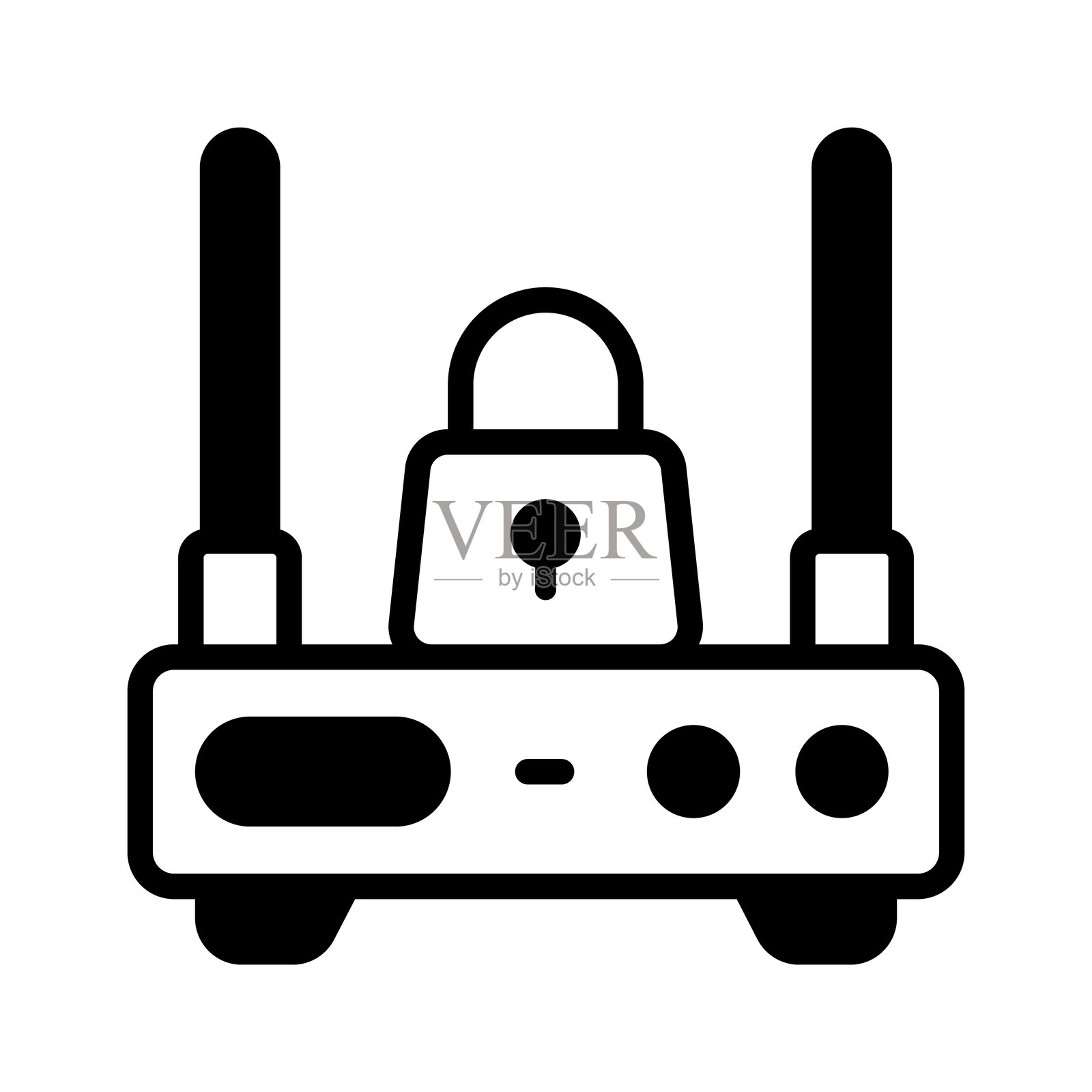 安全路由器插画图片素材