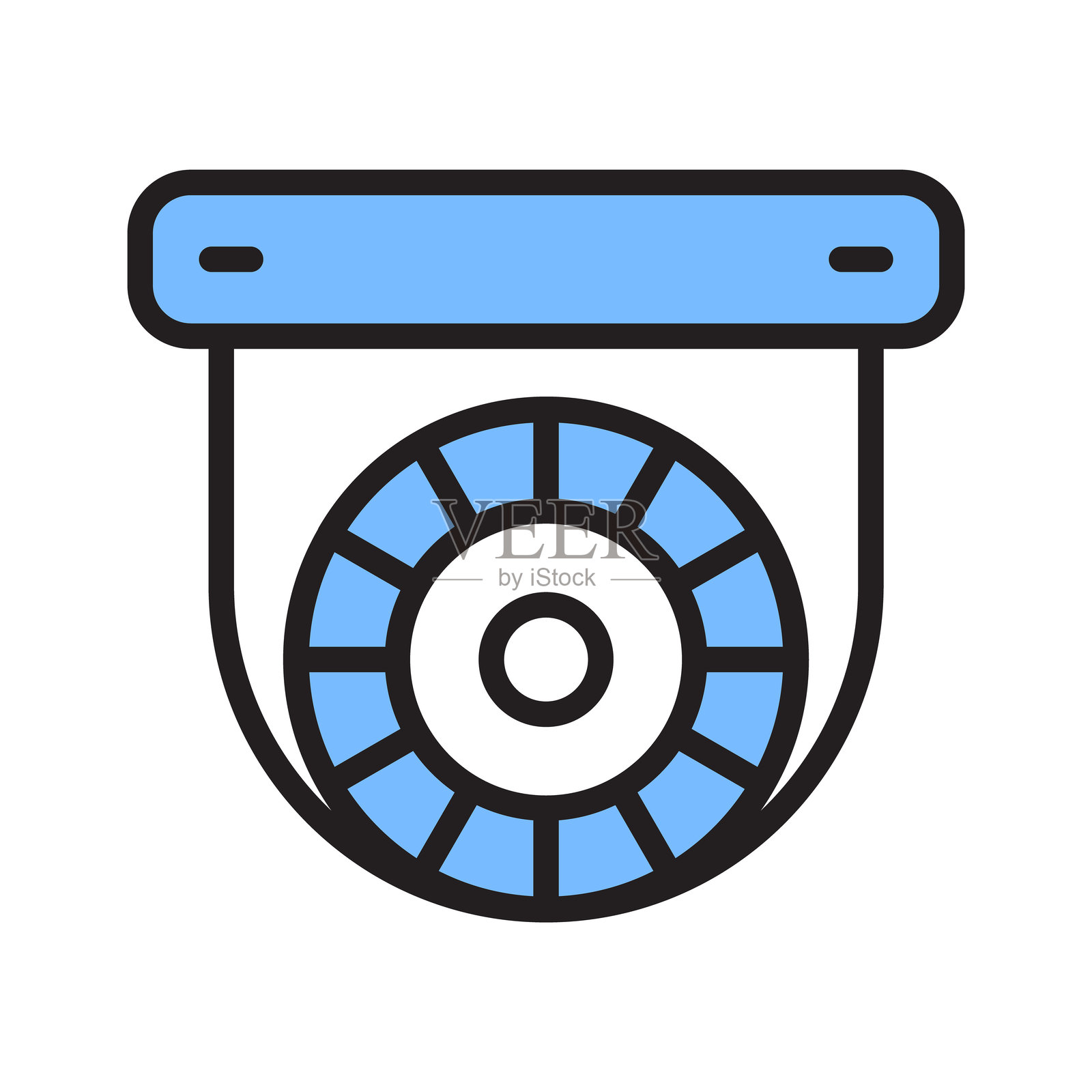 监控摄像头插画图片素材