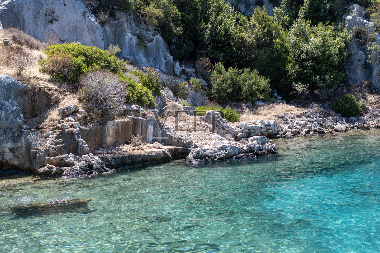 凯科瓦岛和沉没之城,德姆雷,土耳其照片摄影图片
