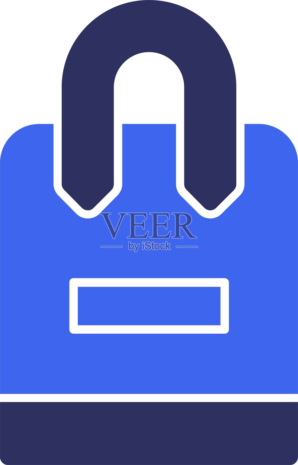 双色图标的手提袋插画图片素材