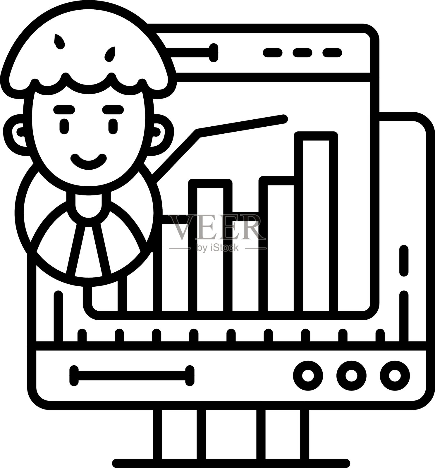 数据分析图标矢量元素插画图片素材