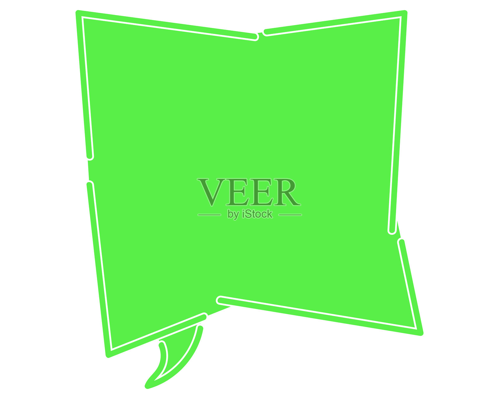 简单的彩色锯齿形对话气泡插画图片素材