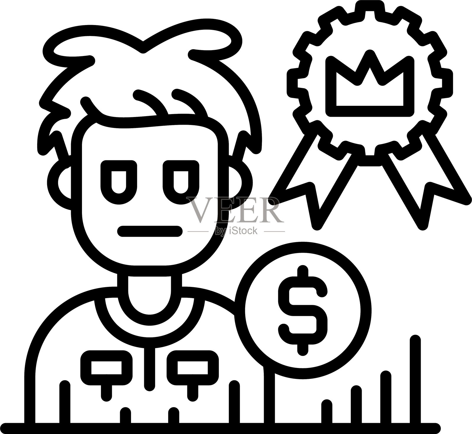 奖励商业图标矢量元素插画图片素材