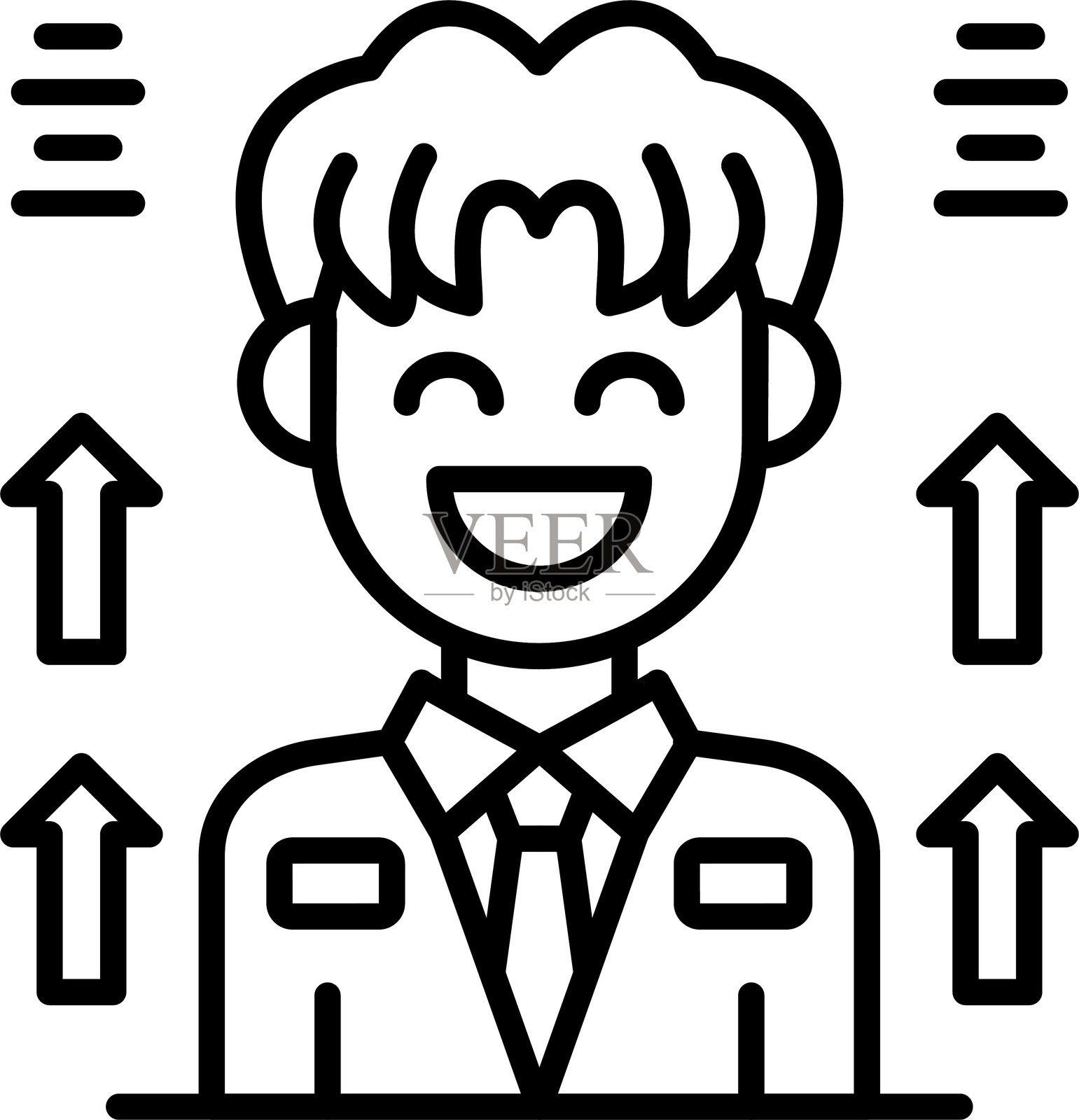 办公室工作人员图标矢量元素插画图片素材