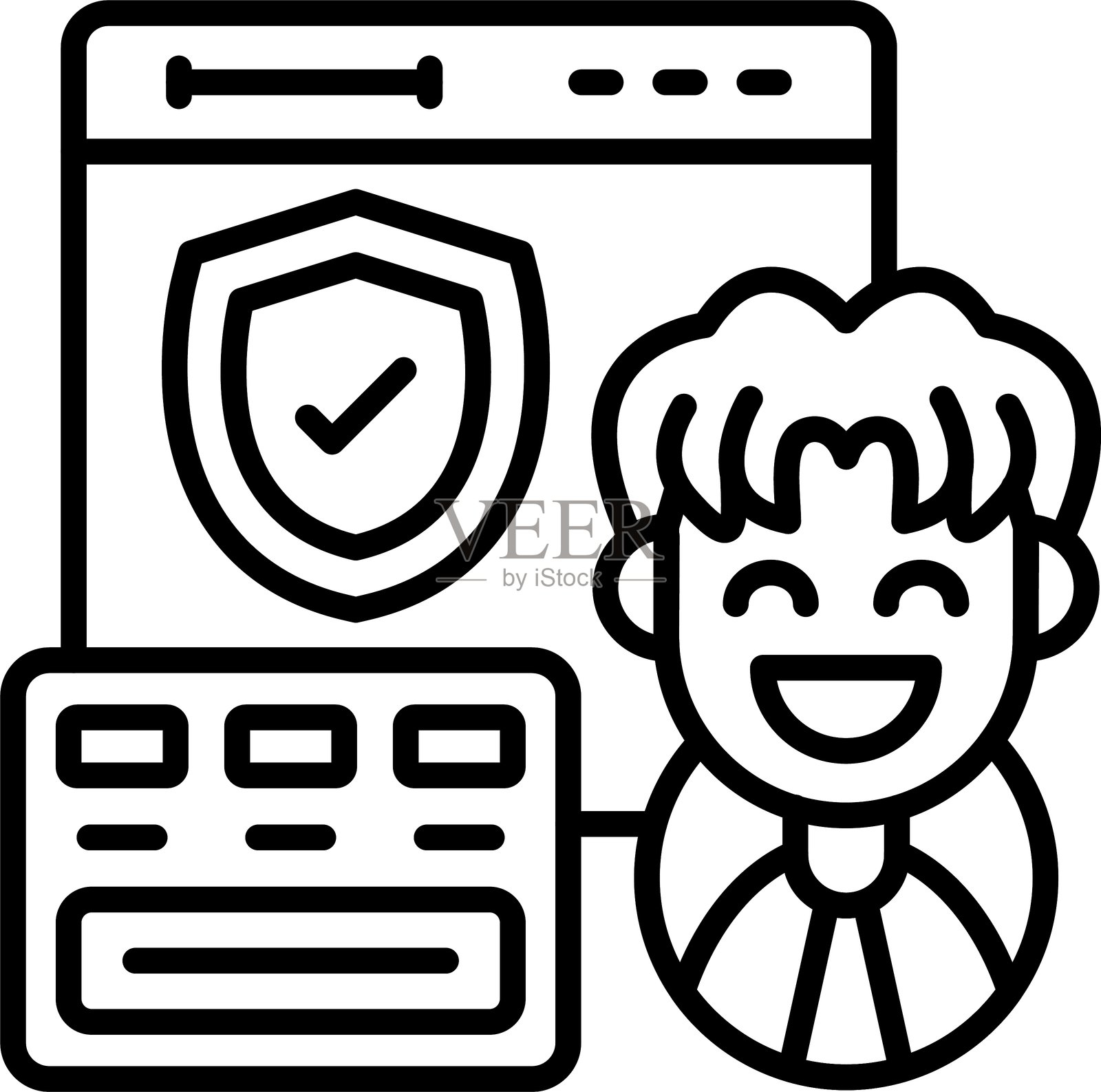 系统访问图标矢量元素插画图片素材