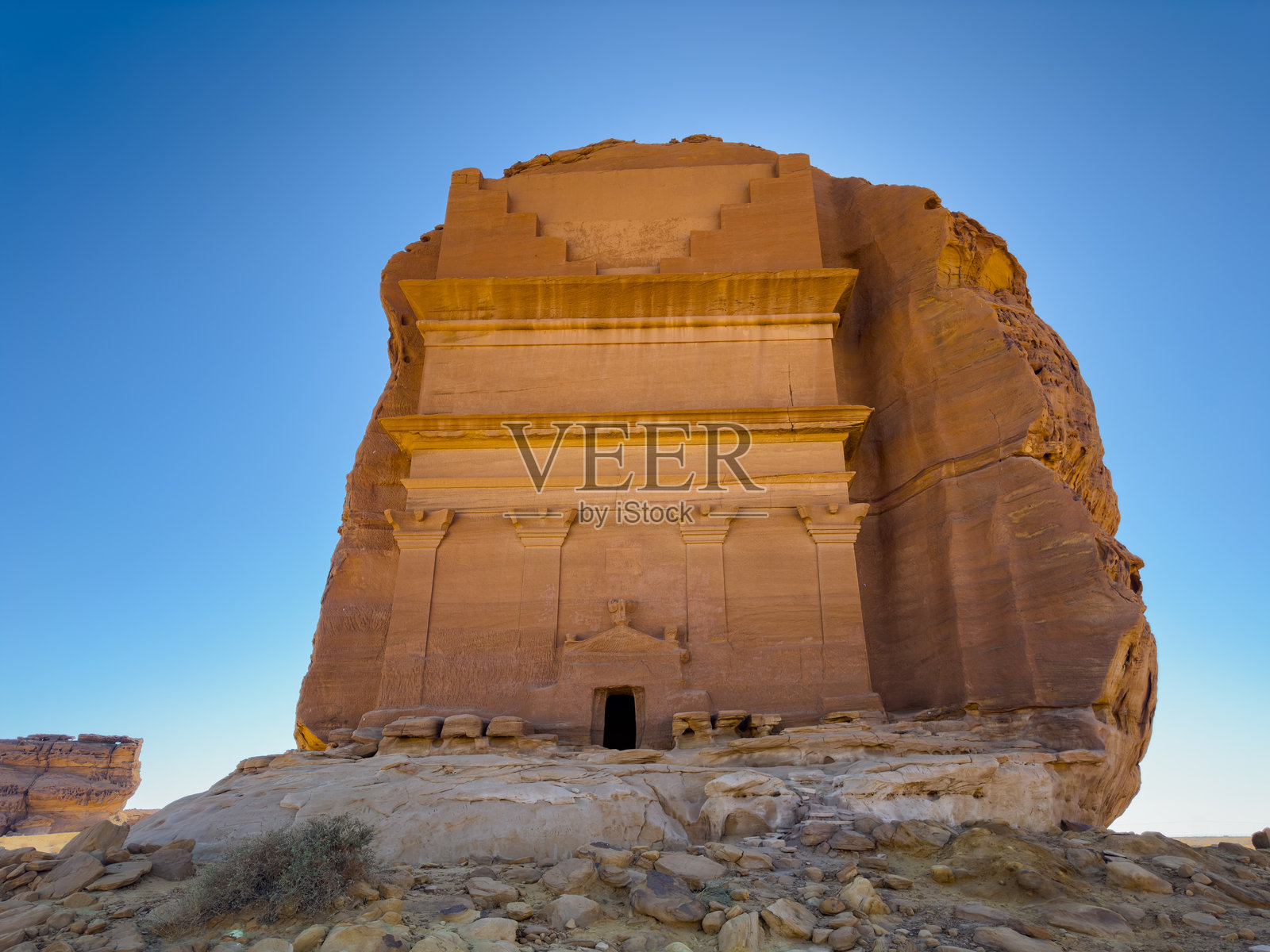 利汉之墓,库扎之子,是阿尔乌拉最重要的墓葬之一。照片摄影图片