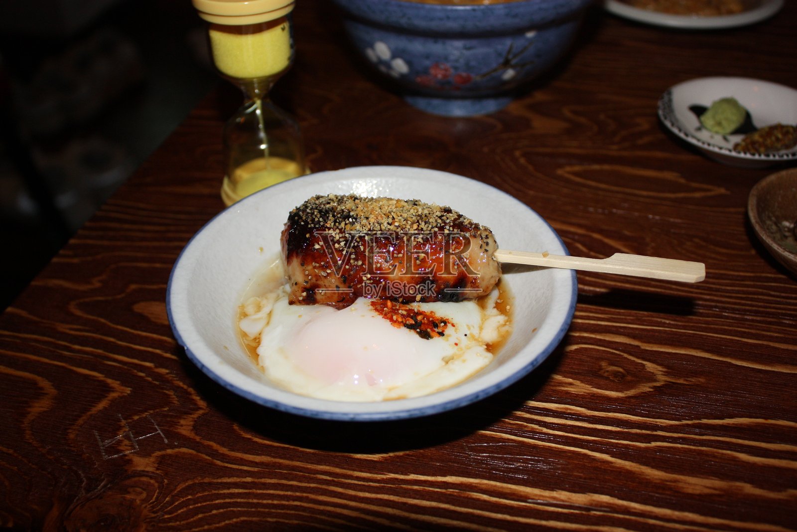日本鸡肉串照片摄影图片