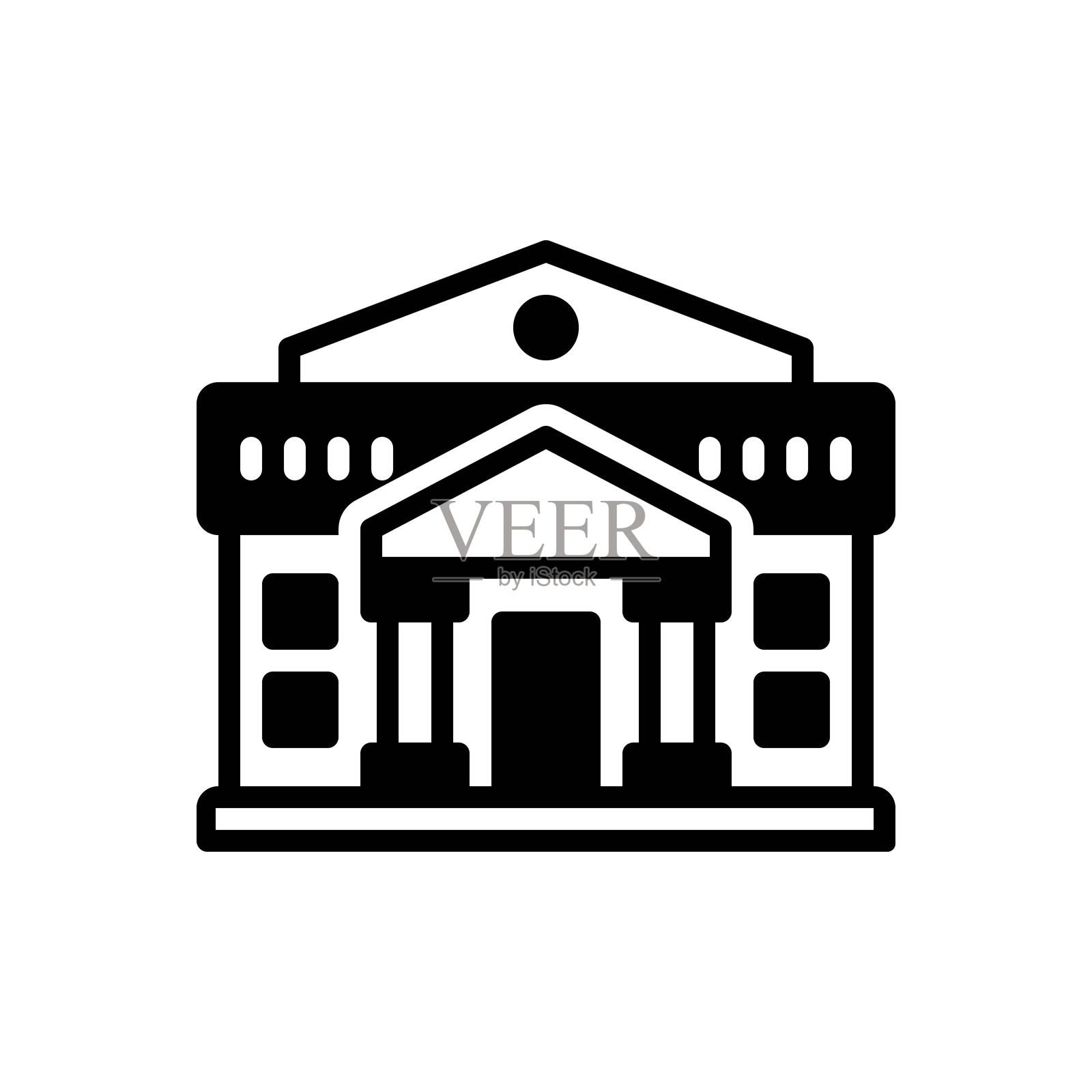 银行大楼插画图片素材