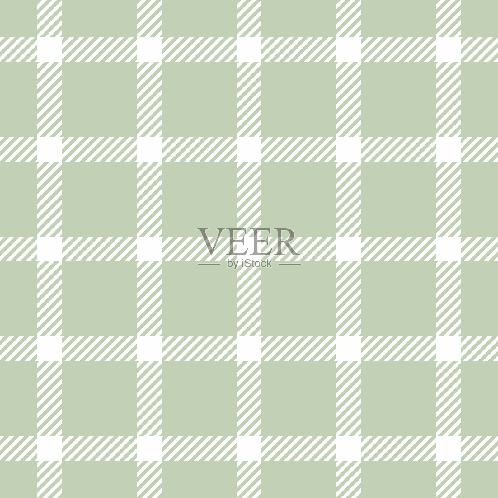 经典的绿白格子图案。多用途设计,适用于背景、纺织品和手工艺品。唤起传统与温馨,完美适合各种创意项目。插画图片素材