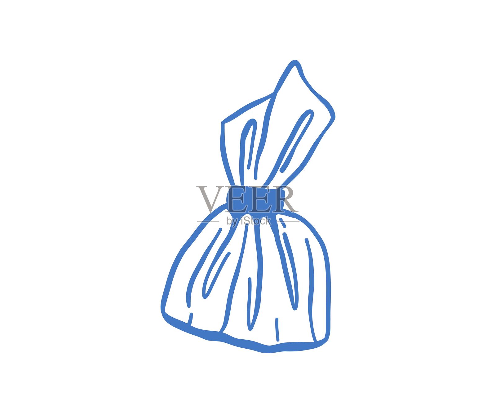 手绘的包裹糖果素描,简约而富有趣味,具有地中海风格。非常适合包装设计、糖果品牌或烹饪项目。插画图片素材