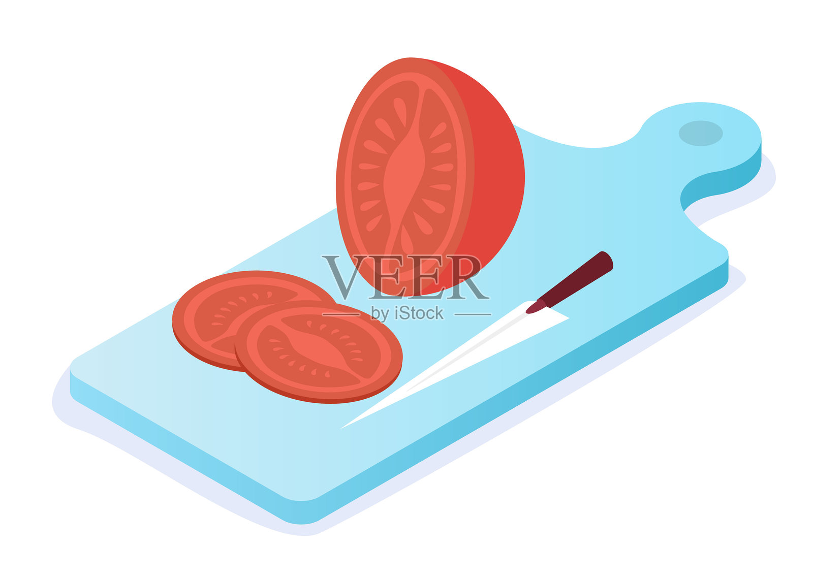 健康食品概念:有机成分,透明背景,3D等距矢量插图插画图片素材