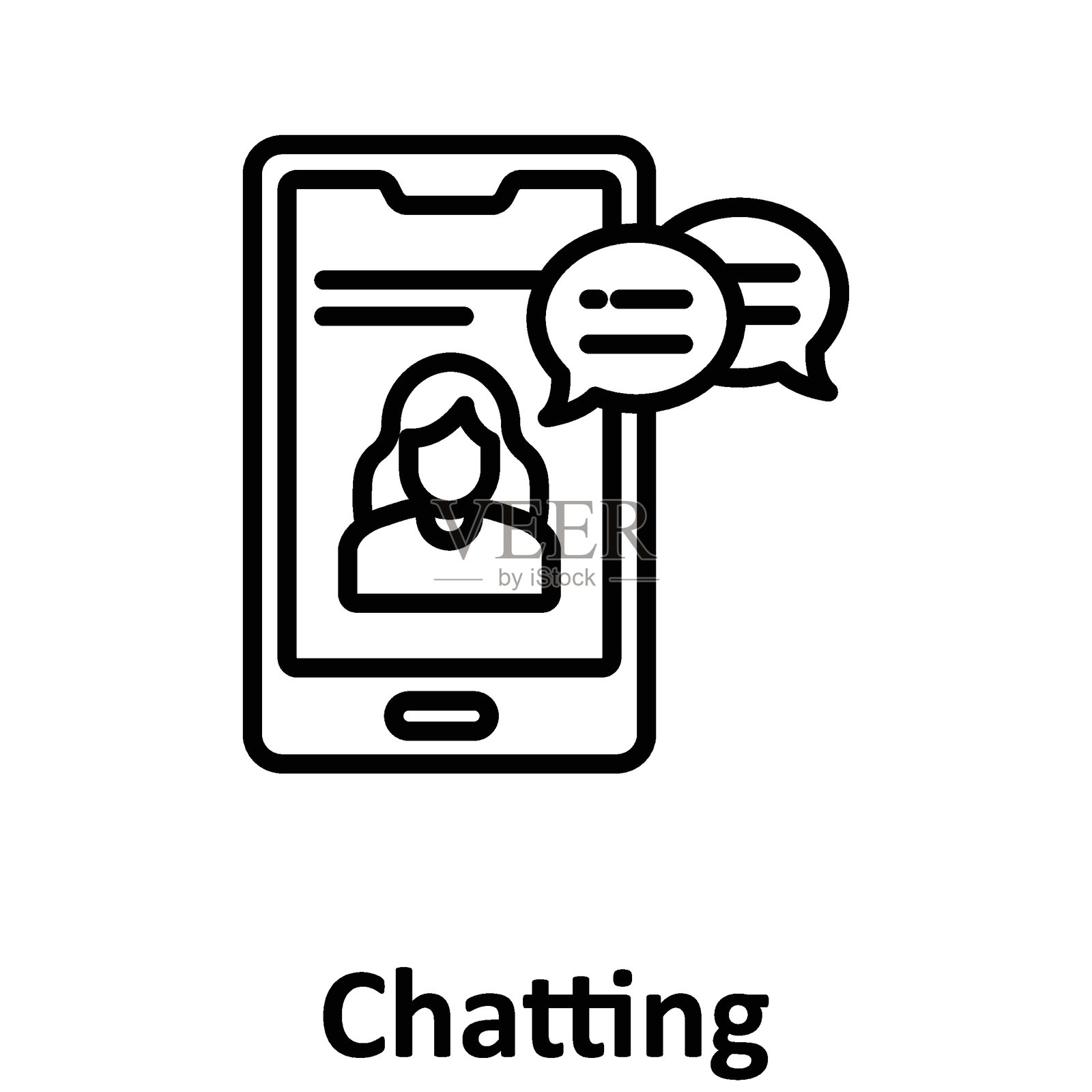 可轻松修改或编辑的聊天矢量图标插画图片素材