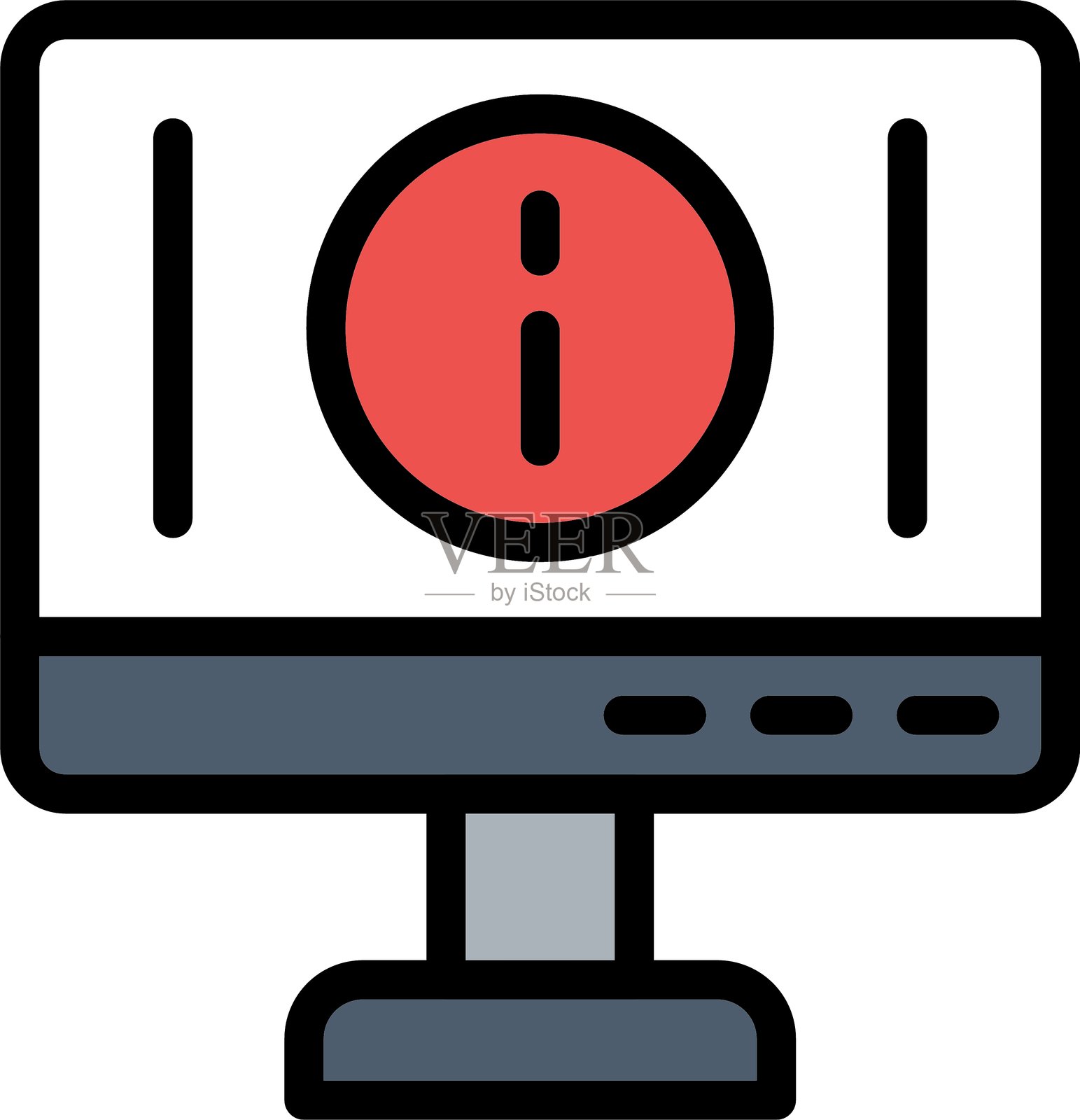 信息网站线条填充图标插画图片素材