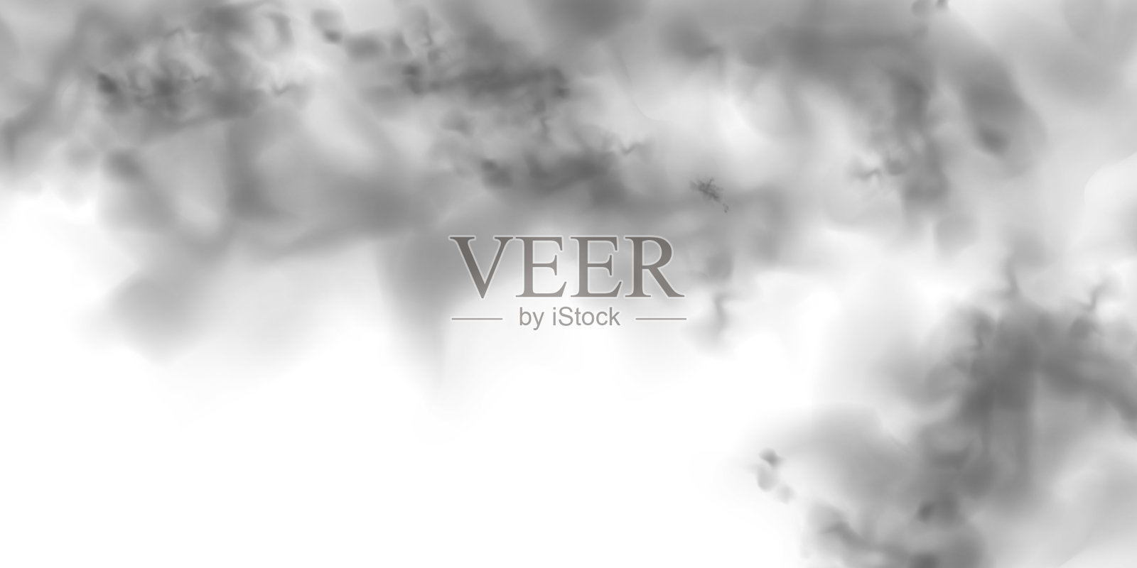 灰色烟雾在白色背景上飘散插画图片素材