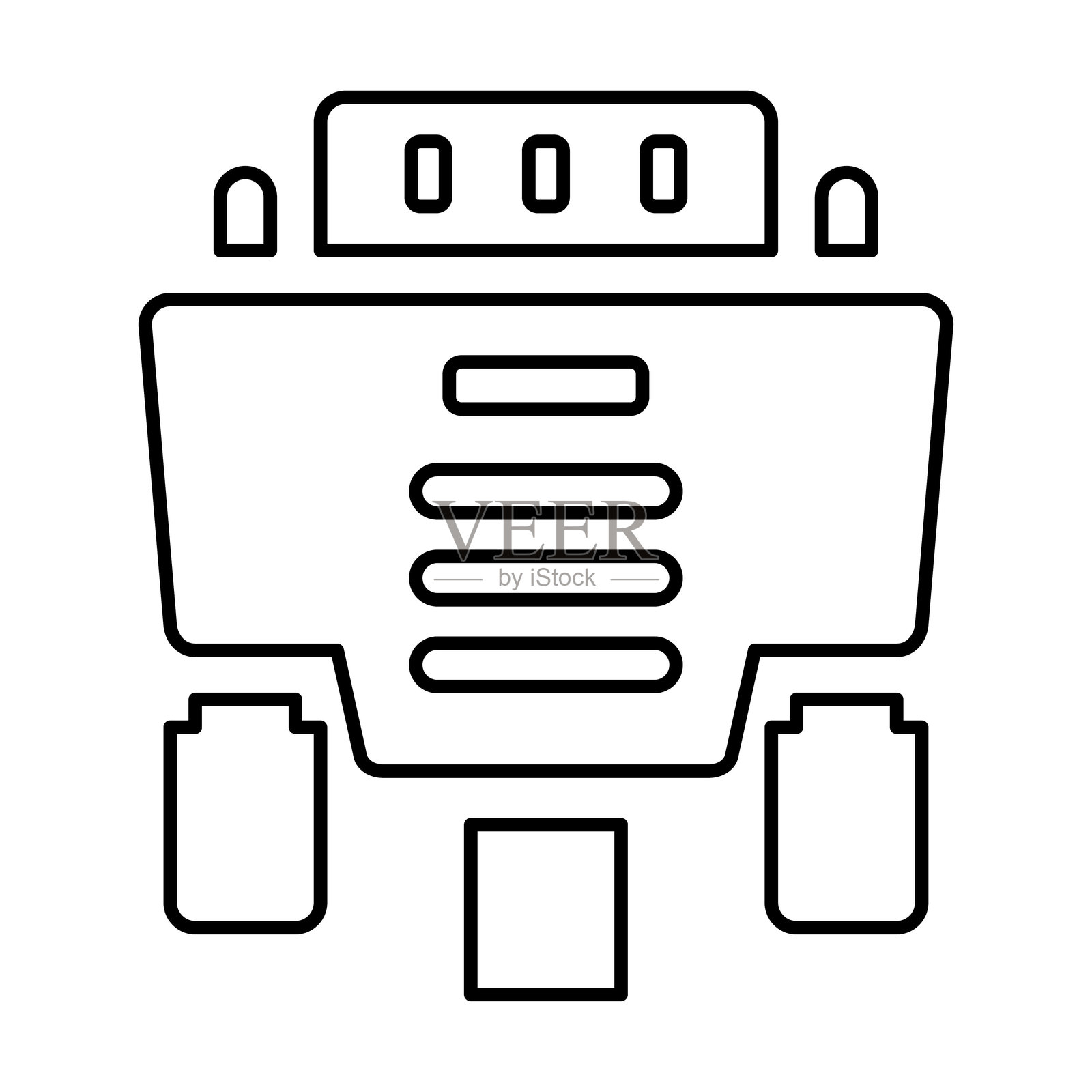 VGA电缆图标插画图片素材