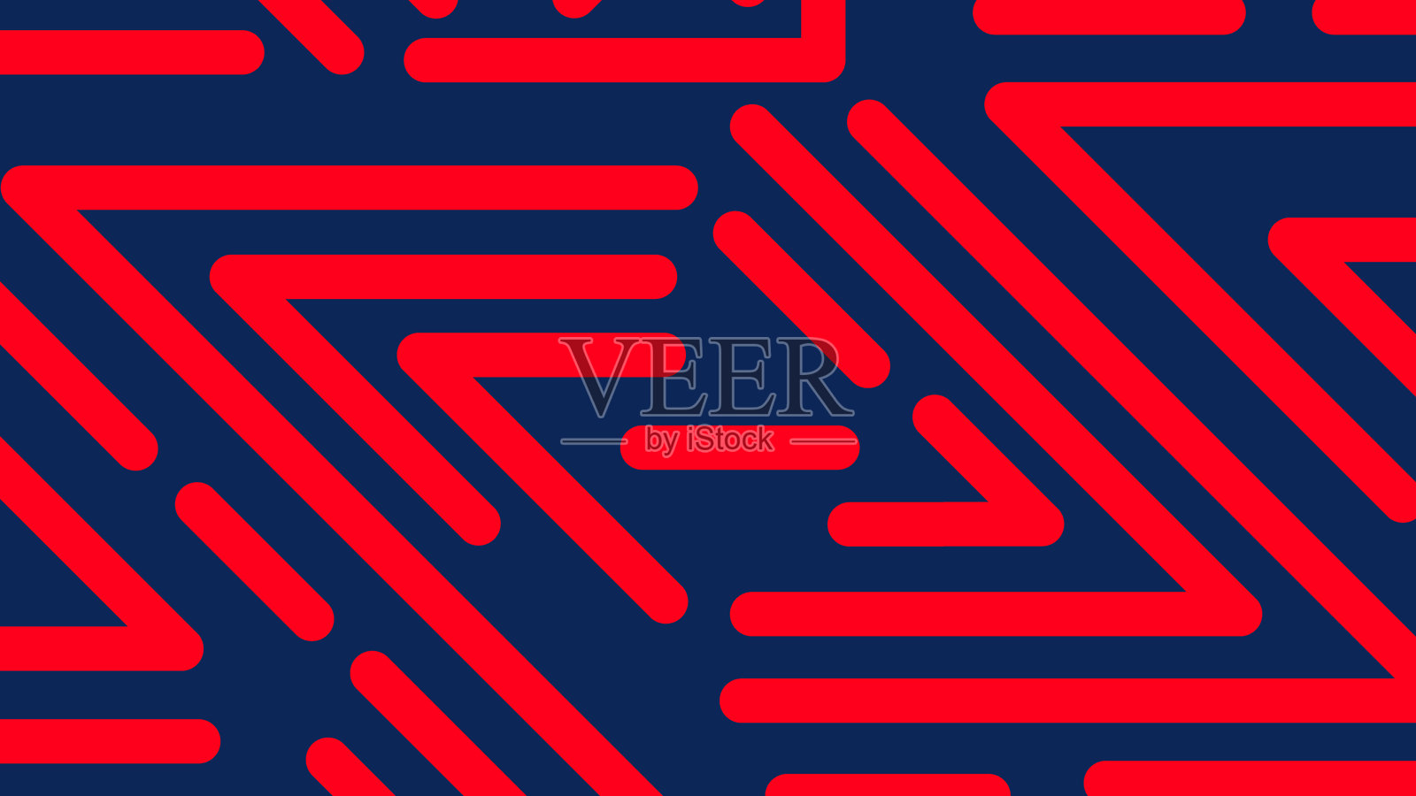 红色三角形迷宫背景插画图片素材