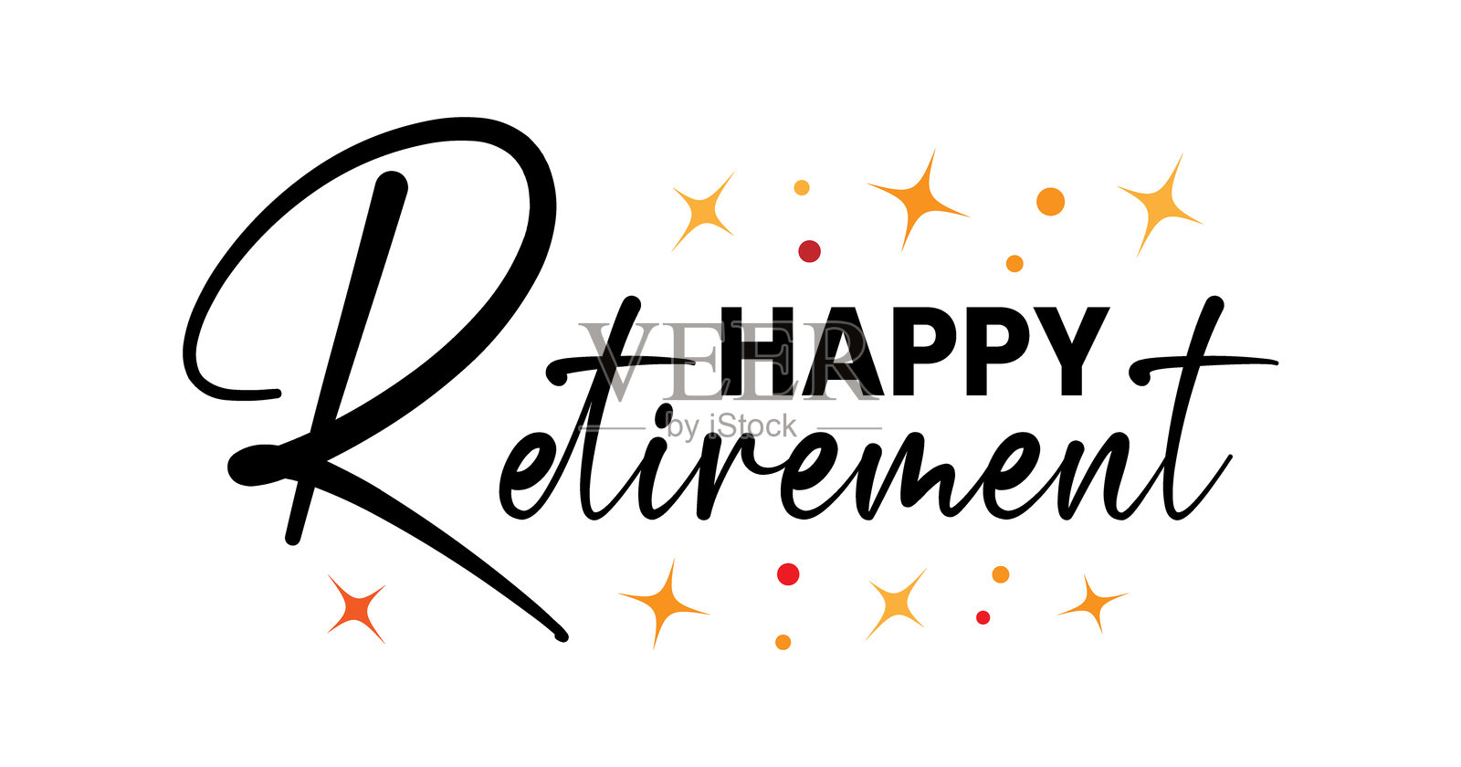 快乐退休标签,横幅,海报,矢量图插画图片素材