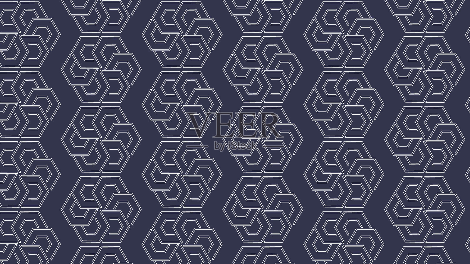 螺旋六角线条背景插画图片素材