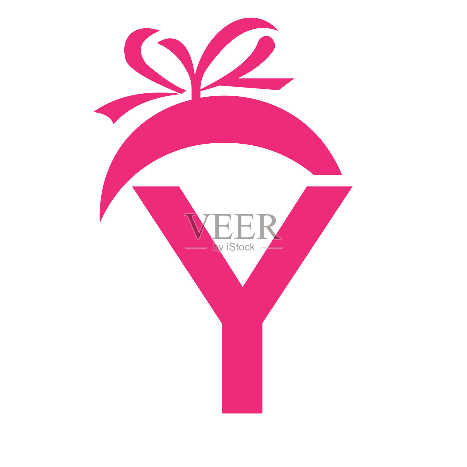 初始字母Y的礼物logo设计,适用于活动、周年纪念、生日和派对的象征插画图片素材