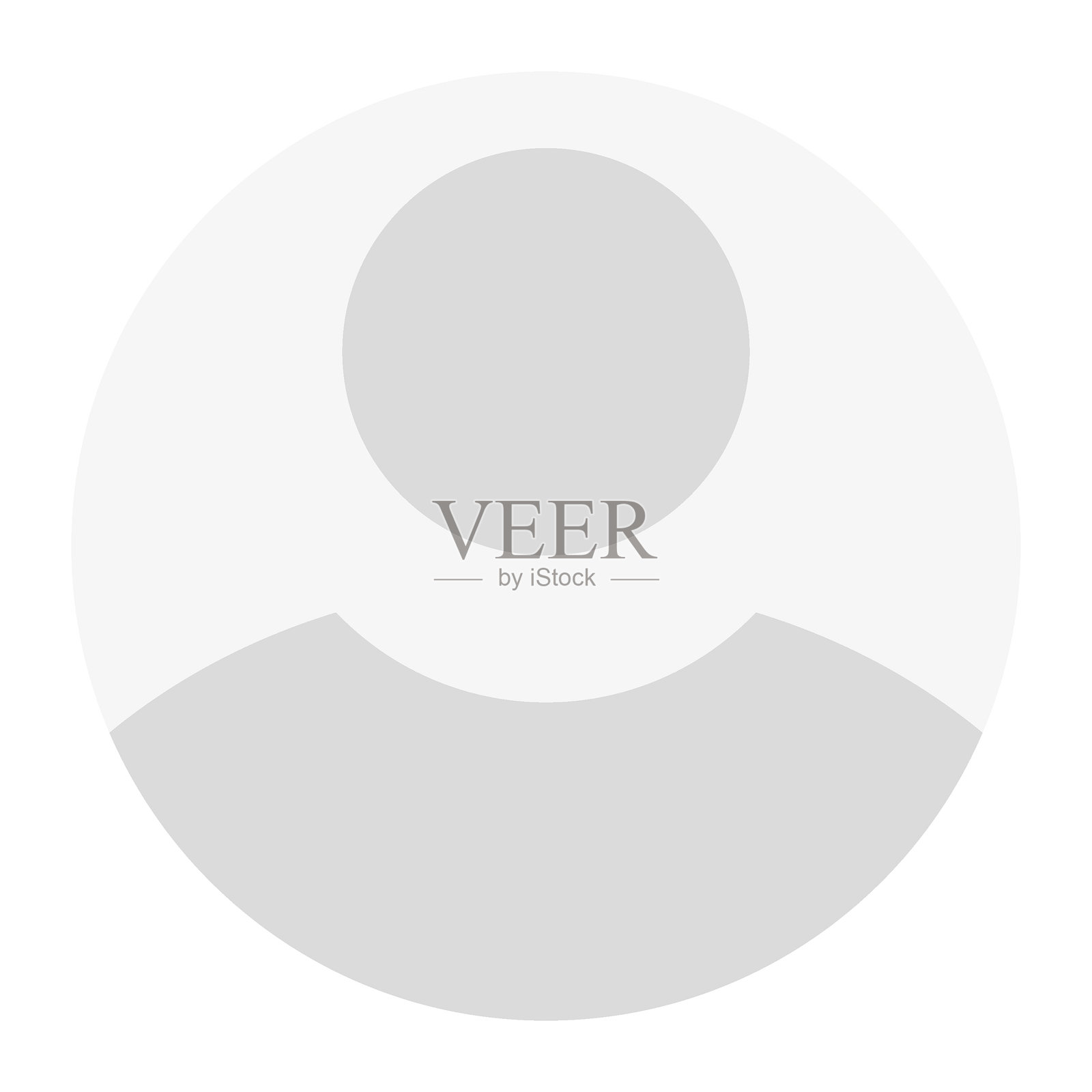 灰度平面插图。头像,用户资料,人物图标,性别中立轮廓,个人资料图片。适合社交媒体资料、图标、屏幕保护程序和模板使用。插画图片素材