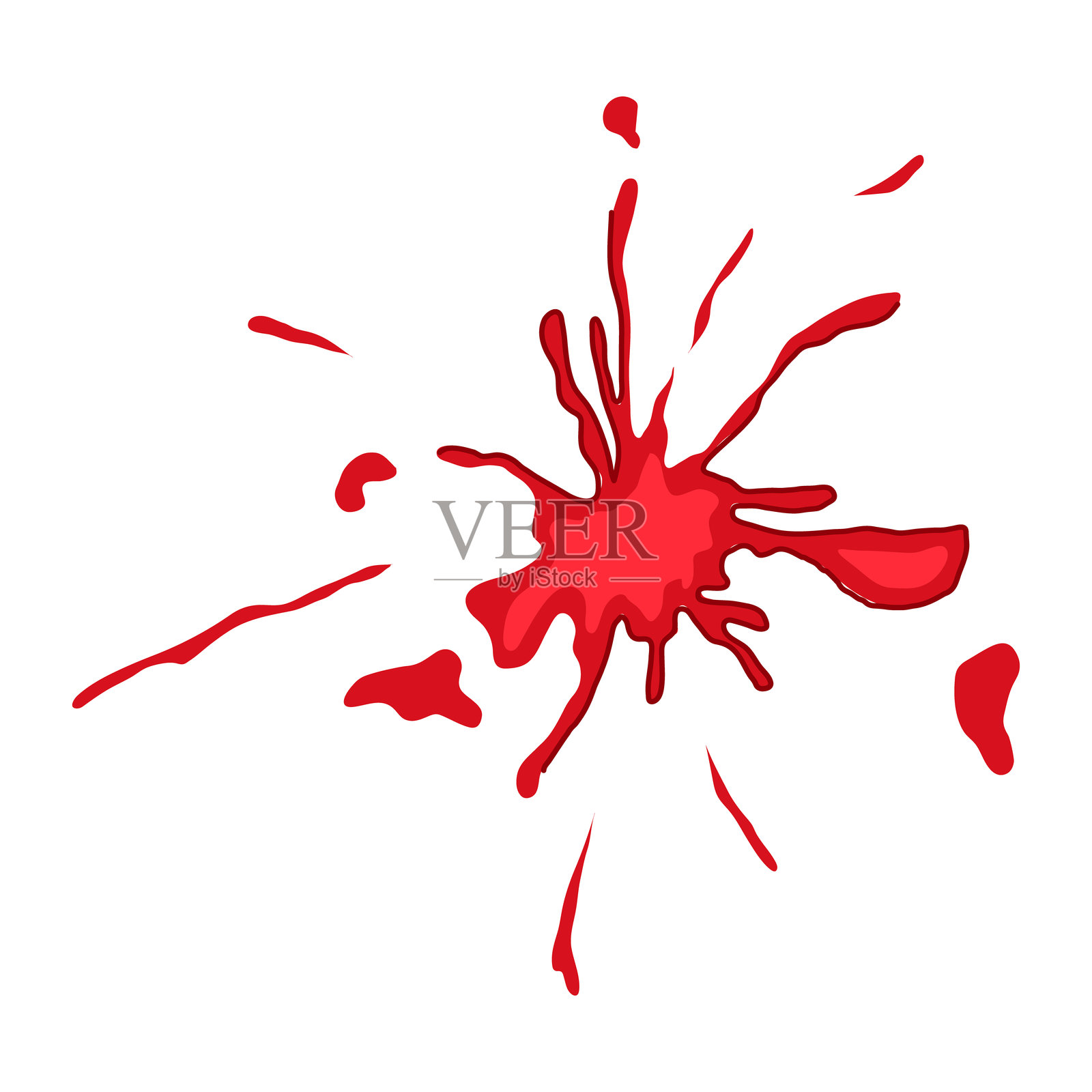 场景血迹卡通矢量插图插画图片素材