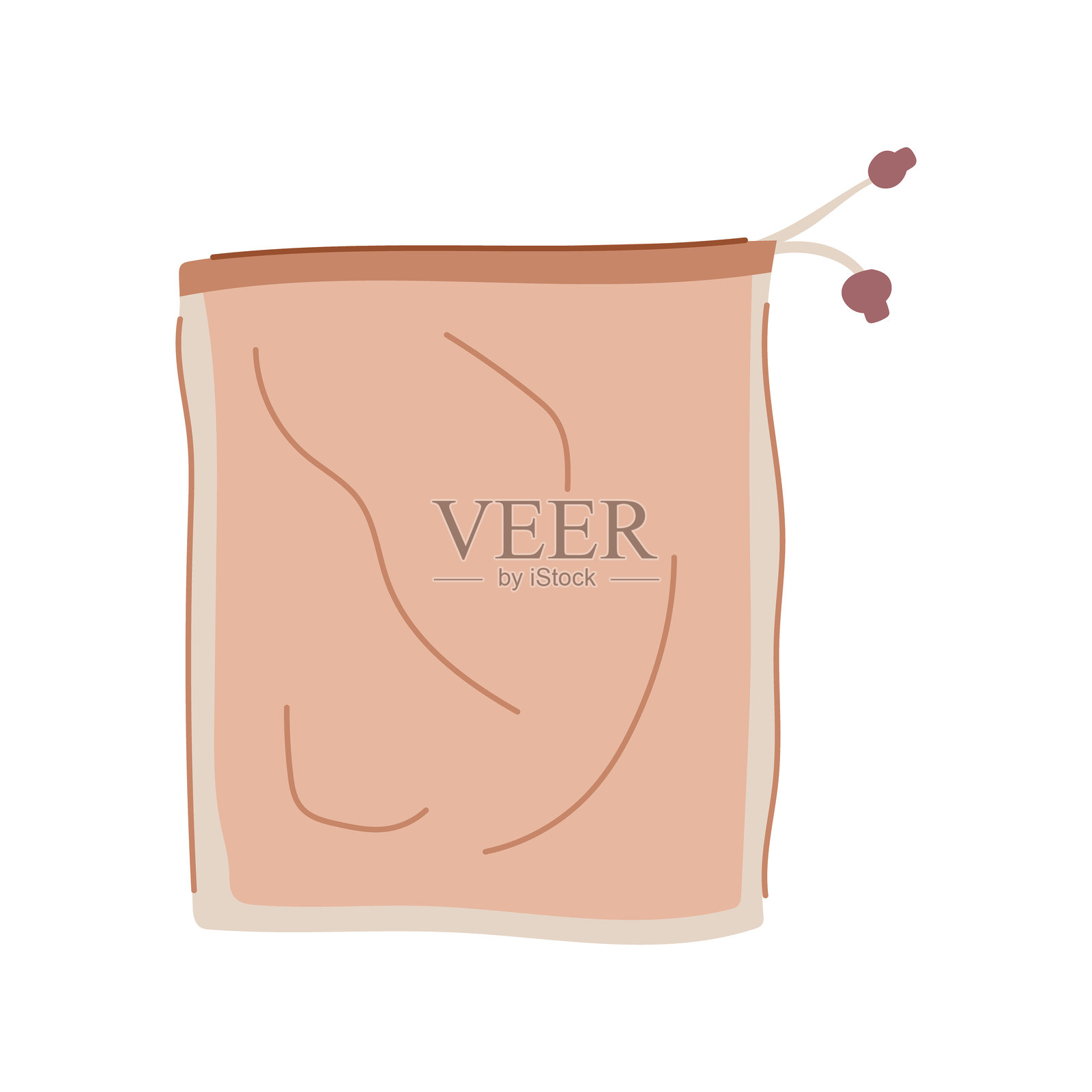 大麻坚果奶过滤袋卡通矢量插图插画图片素材