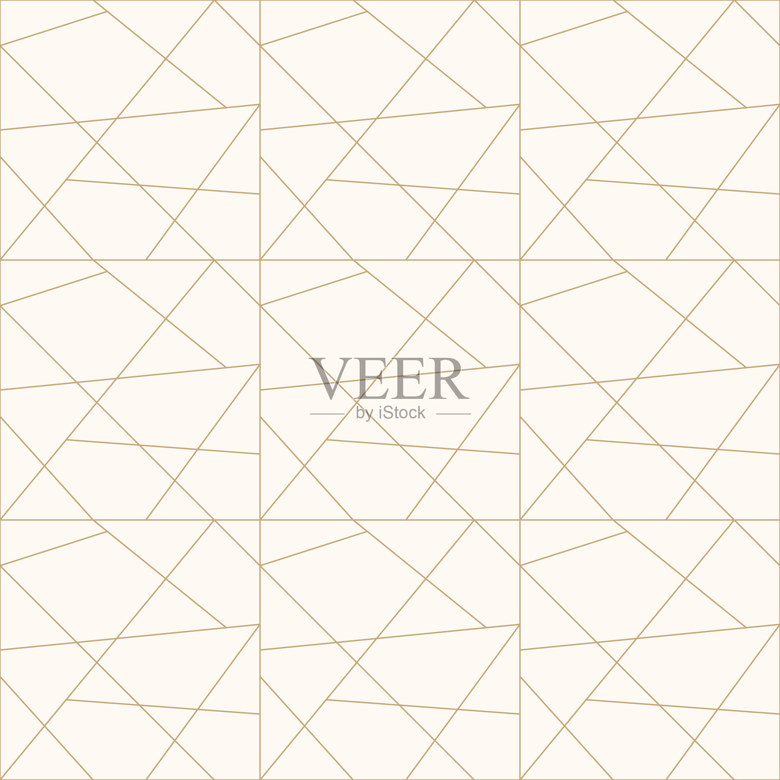 金色线条图案。矢量几何线性无缝纹理。插画图片素材