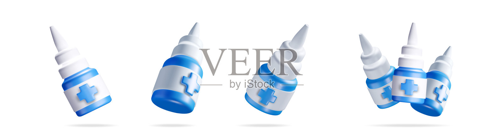 3D卡通药水瓶插画图片素材