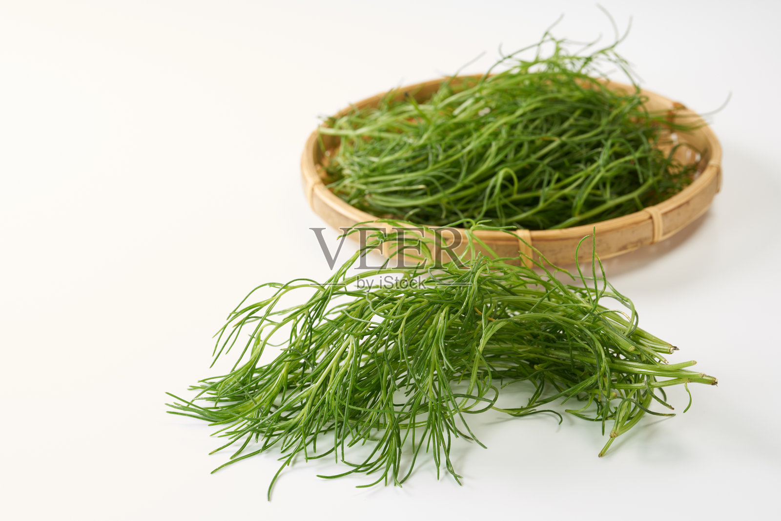 Okahijiki是一种类似海藻的植物,在日本被食用。照片摄影图片