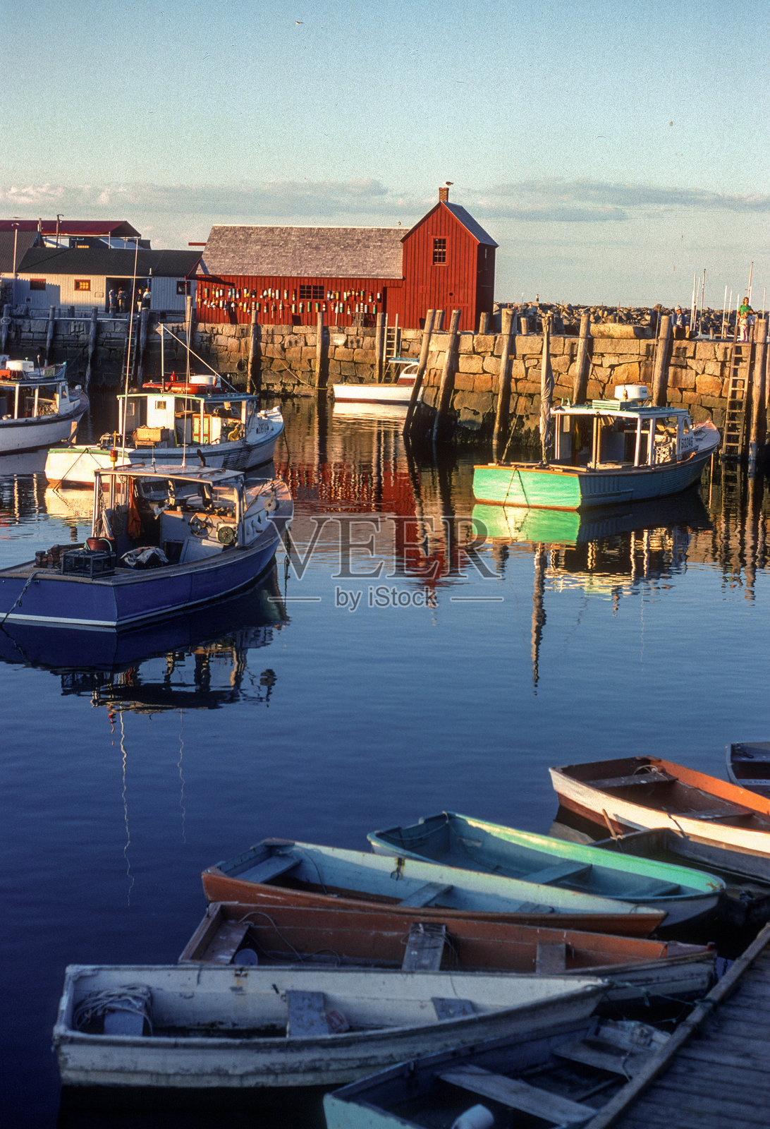 马萨诸塞州洛克波特 - 船只 - 1980年照片摄影图片