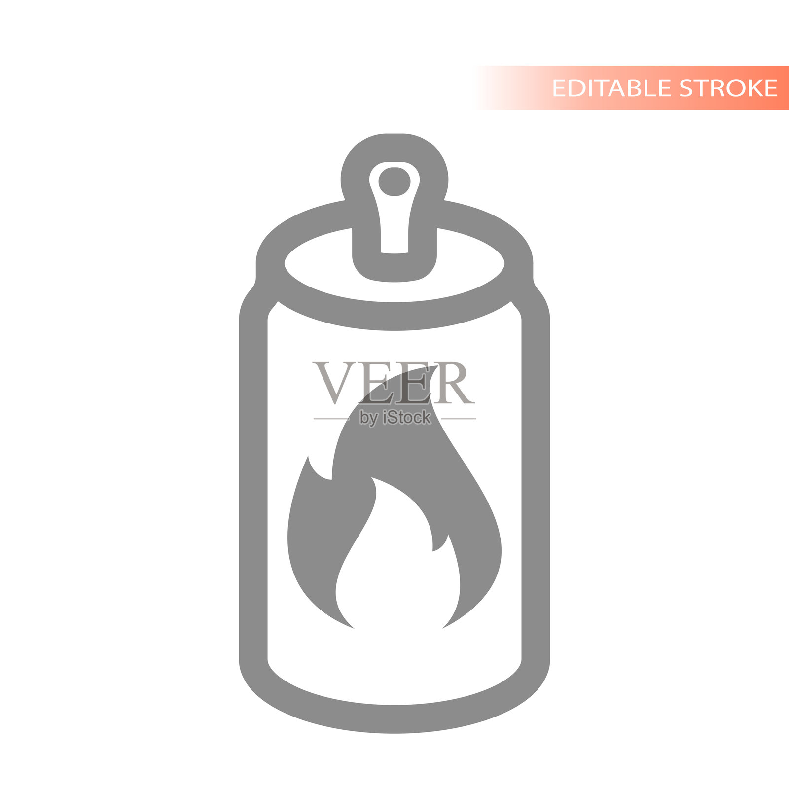 带火焰的能量饮料插画图片素材