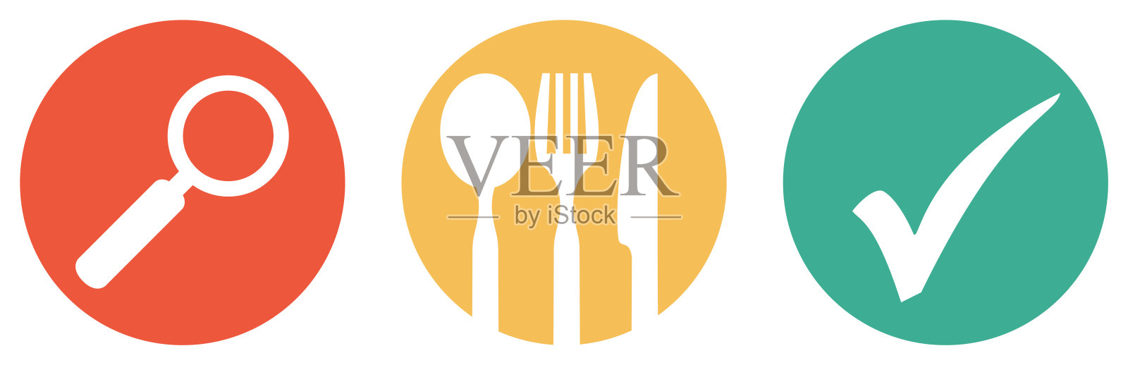 搜索和查找餐厅 - 按钮横幅插画图片素材