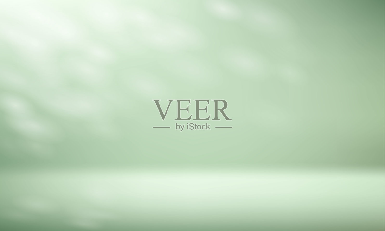 空旷的绿色工作室背景,带有阴影叶子,适合销售产品的空间,背景墙纸,背景,文本。矢量插图。插画图片素材