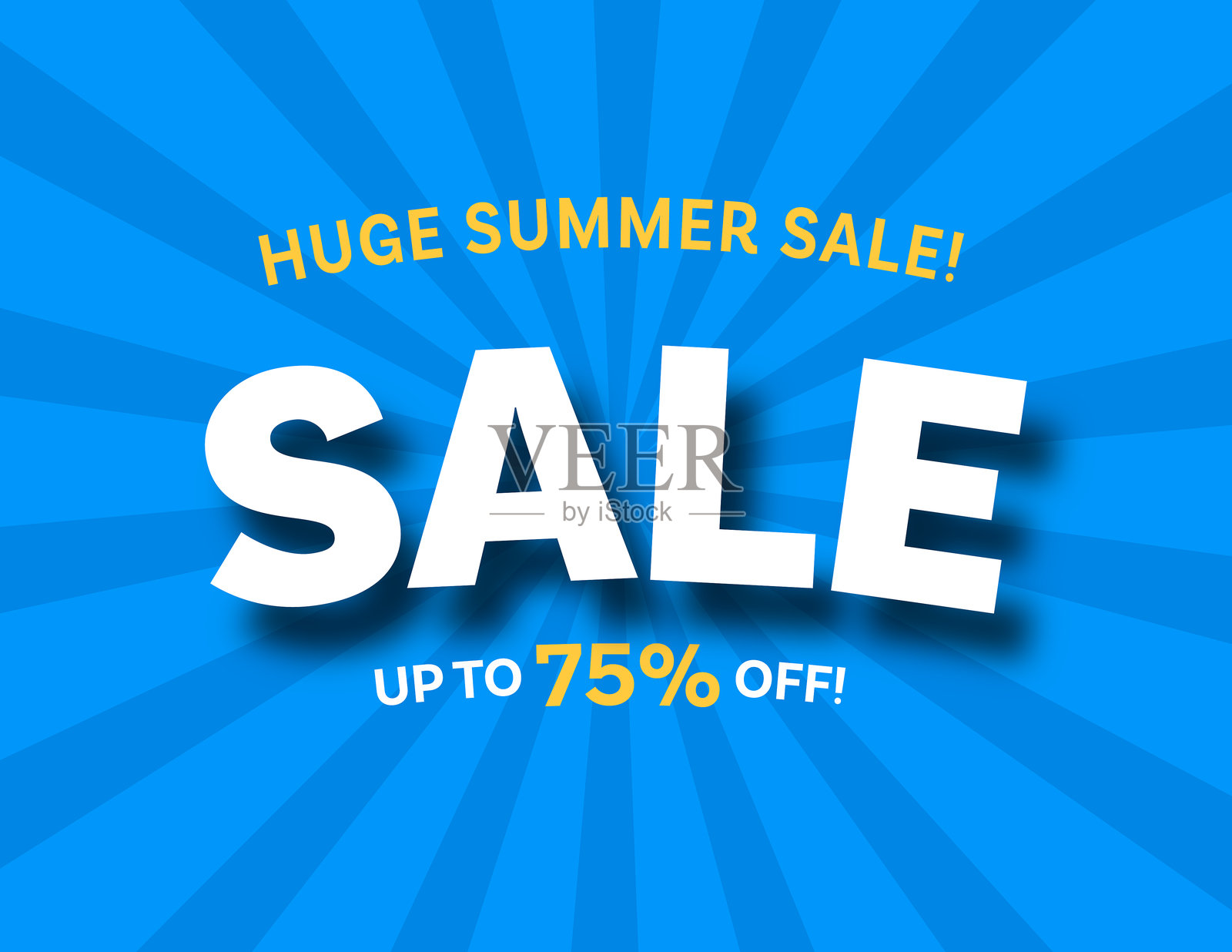 明亮的促销横幅,带有星爆背景插画图片素材