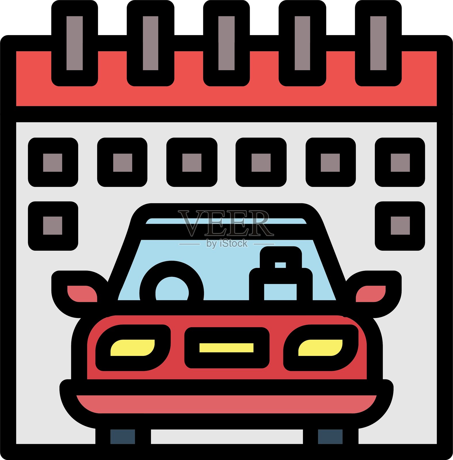 出租车调度线填充图标插画图片素材