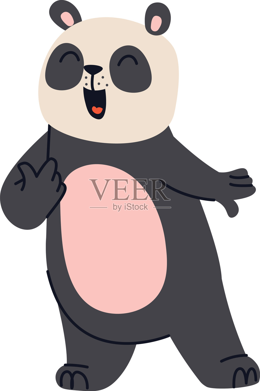 可爱的唱歌动物插画图片素材