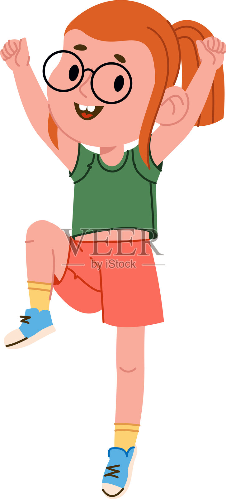 可爱快乐的孩子们庆祝生日插画图片素材