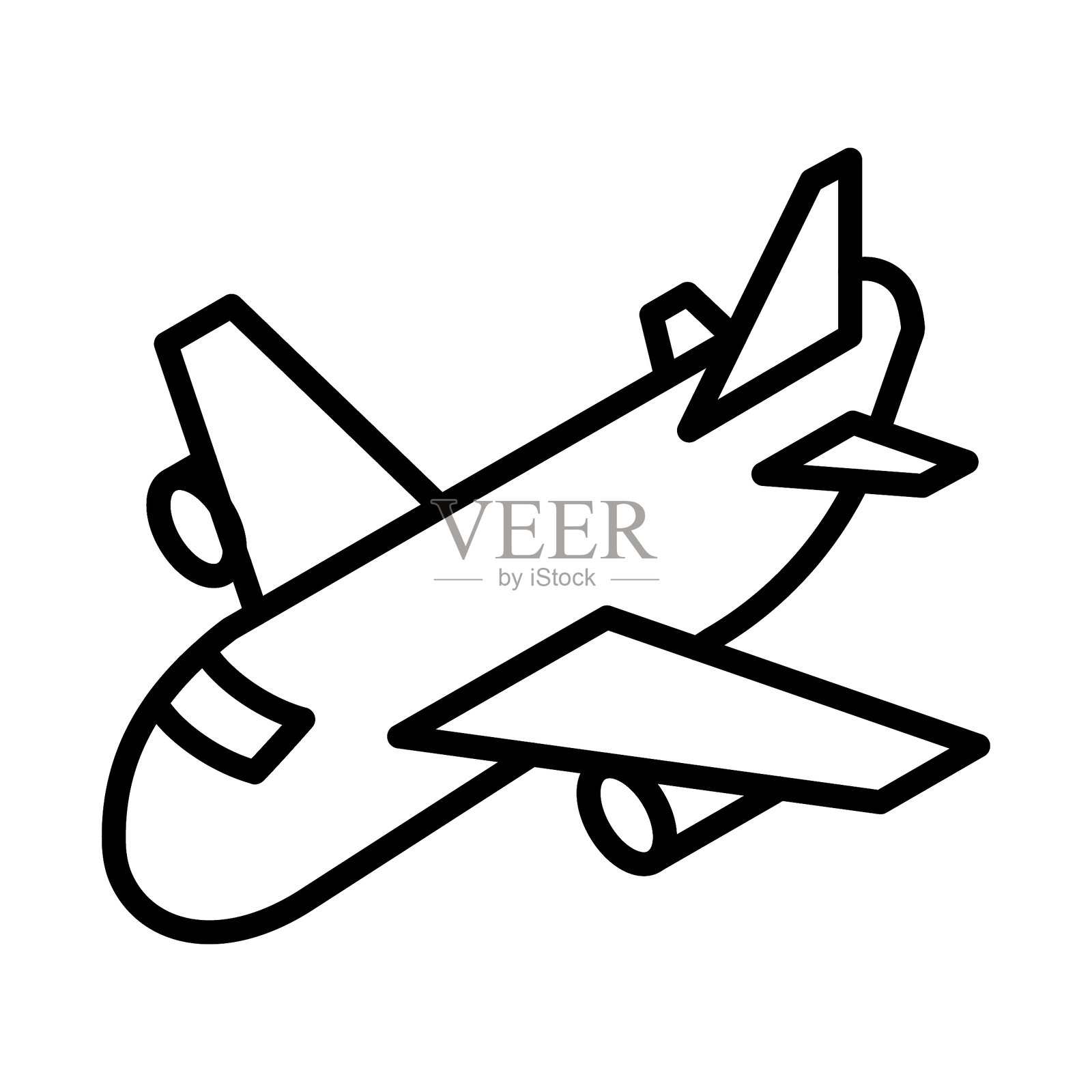 飞机图标插画图片素材