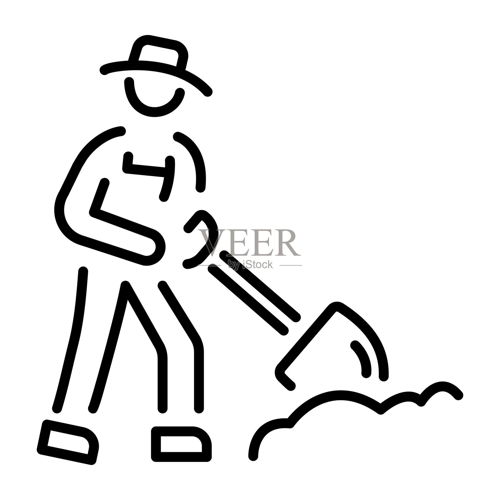 耕作插画图片素材