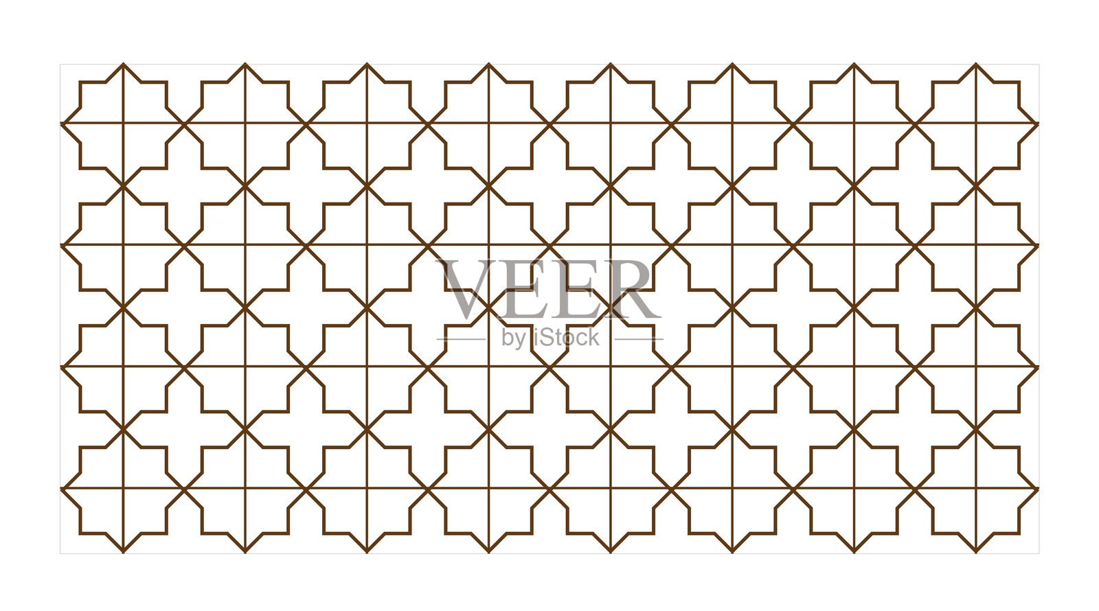 几何阿拉伯伊斯兰图案轮廓形状.eps插画图片素材