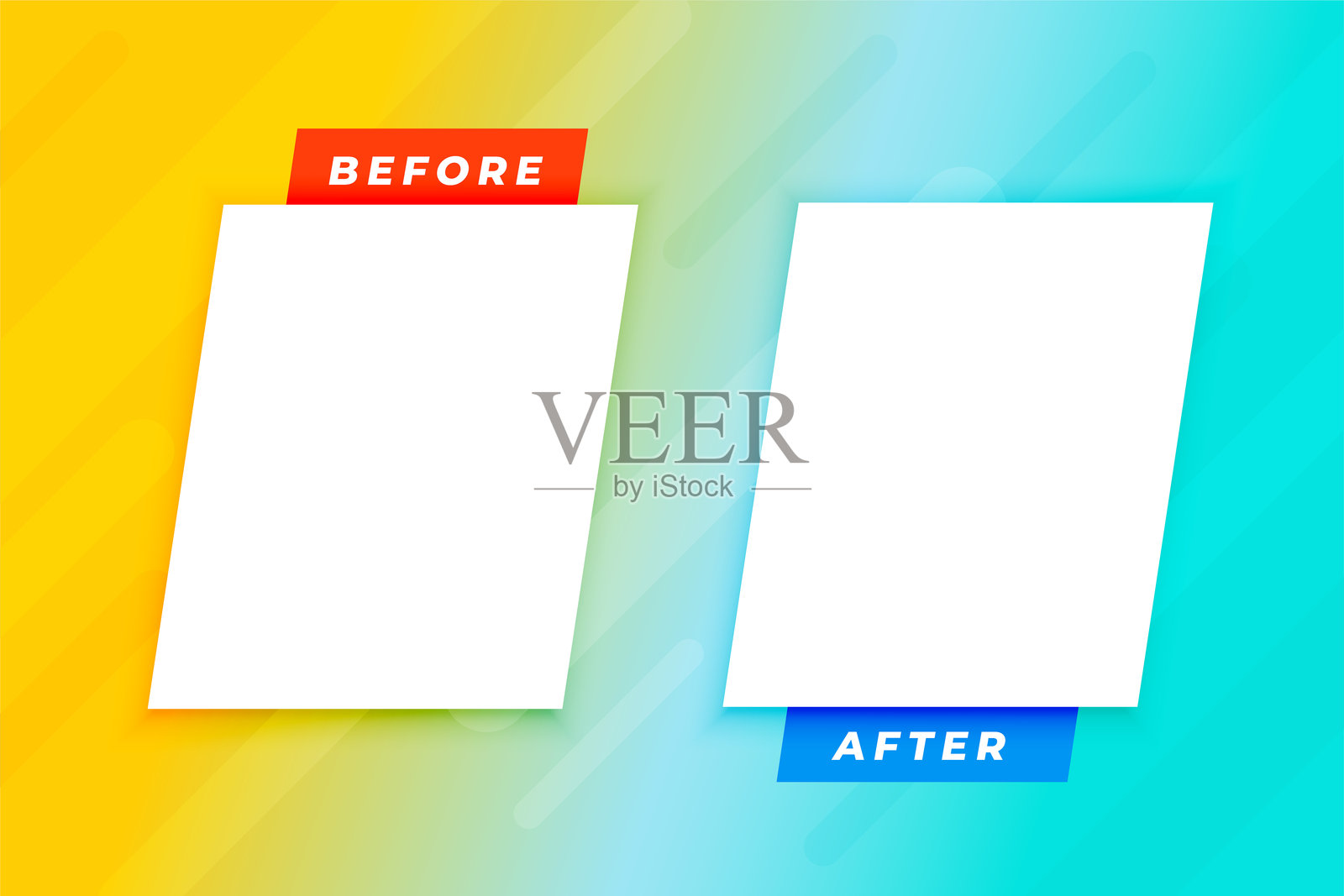 透明框架背景的前后对比,留有空白空间插画图片素材