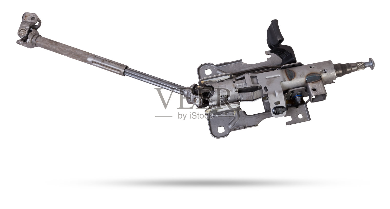 汽车转向柱 - 一种汽车控制系统,具有将扭矩从方向盘传递到齿轮的功能。包括点火开关、方向指示灯和灯光开关,以及自动底盘维修。照片摄影图片